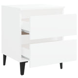 NNEVL Bed Cabinets 2 pcs White 40x35x50 cm Chipboard