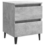 NNEVL Bed Cabinet Concrete Grey 40x35x50 cm Chipboard