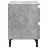 NNEVL Bed Cabinet Concrete Grey 40x35x50 cm Chipboard