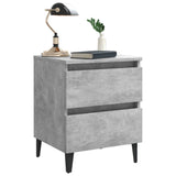 NNEVL Bed Cabinets 2 pcs Concrete Grey 40x35x50 cm Chipboard