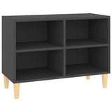 NNEVL TV Cabinet with Solid Wood Legs Grey 69.5x30x50 cm