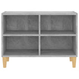 NNEVL TV Cabinet with Solid Wood Legs Concrete Grey 69.5x30x50 cm