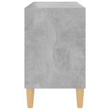 NNEVL TV Cabinet with Solid Wood Legs Concrete Grey 69.5x30x50 cm