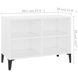NNEVL TV Cabinet with Metal Legs White 69.5x30x50 cm