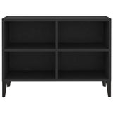 NNEVL TV Cabinet with Metal Legs Black 69.5x30x50 cm