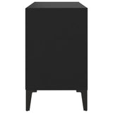 NNEVL TV Cabinet with Metal Legs Black 69.5x30x50 cm