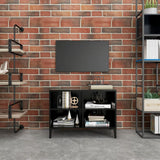 NNEVL TV Cabinet with Metal Legs Black 69.5x30x50 cm