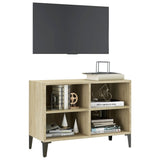 NNEVL TV Cabinet with Metal Legs Sonoma Oak 69.5x30x50 cm