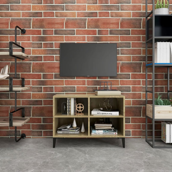 NNEVL TV Cabinet with Metal Legs Sonoma Oak 69.5x30x50 cm