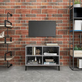 NNEVL TV Cabinet with Metal Legs Concrete Grey 69.5x30x50 cm
