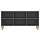 NNEVL TV Cabinet with Solid Wood Legs Grey 103.5x30x50 cm
