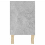 NNEVL TV Cabinet with Solid Wood Legs Concrete Grey 103.5x30x50 cm