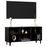 NNEVL TV Cabinet with Metal Legs Black 103.5x30x50 cm