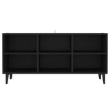 NNEVL TV Cabinet with Metal Legs Black 103.5x30x50 cm