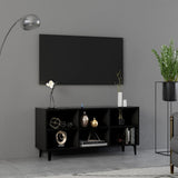 NNEVL TV Cabinet with Metal Legs Black 103.5x30x50 cm
