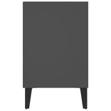 NNEVL TV Cabinet with Metal Legs Grey 103.5x30x50 cm