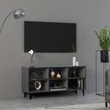 NNEVL TV Cabinet with Metal Legs Grey 103.5x30x50 cm