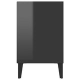 NNEVL TV Cabinet with Metal Legs High Gloss Black 103.5x30x50 cm