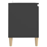 NNEVL TV Cabinet with Solid Wood Legs Grey 103.5x35x50 cm
