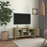 NNEVL TV Cabinet with Solid Wood Legs Sonoma Oak 103.5x35x50 cm