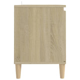 NNEVL TV Cabinet with Solid Wood Legs Sonoma Oak 103.5x35x50 cm