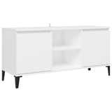 NNEVL TV Cabinet with Metal Legs White 103.5x35x50 cm