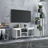 NNEVL TV Cabinet with Metal Legs White 103.5x35x50 cm