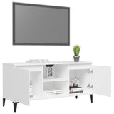 NNEVL TV Cabinet with Metal Legs White 103.5x35x50 cm