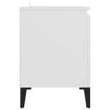 NNEVL TV Cabinet with Metal Legs White 103.5x35x50 cm