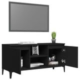 NNEVL TV Cabinet with Metal Legs Black 103.5x35x50 cm