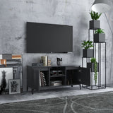 NNEVL TV Cabinet with Metal Legs Grey 103.5x35x50 cm