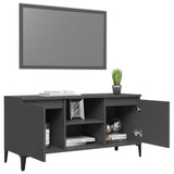 NNEVL TV Cabinet with Metal Legs Grey 103.5x35x50 cm