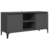 NNEVL TV Cabinet with Metal Legs Grey 103.5x35x50 cm