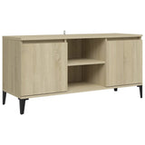 NNEVL TV Cabinet with Metal Legs Sonoma Oak 103.5x35x50 cm