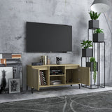 NNEVL TV Cabinet with Metal Legs Sonoma Oak 103.5x35x50 cm
