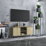 NNEVL TV Cabinet with Metal Legs Sonoma Oak 103.5x35x50 cm