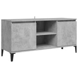 NNEVL TV Cabinet with Metal Legs Concrete Grey 103.5x35x50 cm