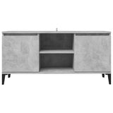 NNEVL TV Cabinet with Metal Legs Concrete Grey 103.5x35x50 cm