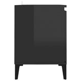 NNEVL TV Cabinet with Metal Legs High Gloss Black 103.5x35x50 cm