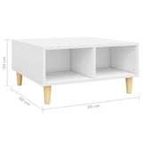 NNEVL Coffee Table White 60x60x30 cm Chipboard