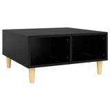 NNEVL Coffee Table Black 60x60x30 cm Chipboard