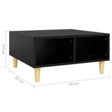 NNEVL Coffee Table Black 60x60x30 cm Chipboard