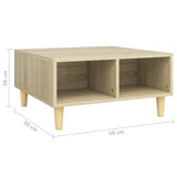 NNEVL Coffee Table Sonoma Oak 60x60x30 cm Chipboard