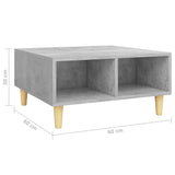 NNEVL Coffee Table Concrete Grey 60x60x30 cm Chipboard