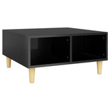 NNEVL Coffee Table High Gloss Black 60x60x30 cm Chipboard