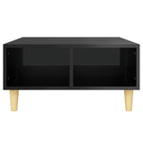 NNEVL Coffee Table High Gloss Black 60x60x30 cm Chipboard