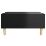 NNEVL Coffee Table High Gloss Black 60x60x30 cm Chipboard