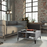 NNEVL Coffee Table Concrete Grey 60x60x30 cm Chipboard
