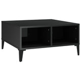 NNEVL Coffee Table High Gloss Black 60x60x30 cm Chipboard