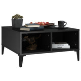 NNEVL Coffee Table High Gloss Black 60x60x30 cm Chipboard